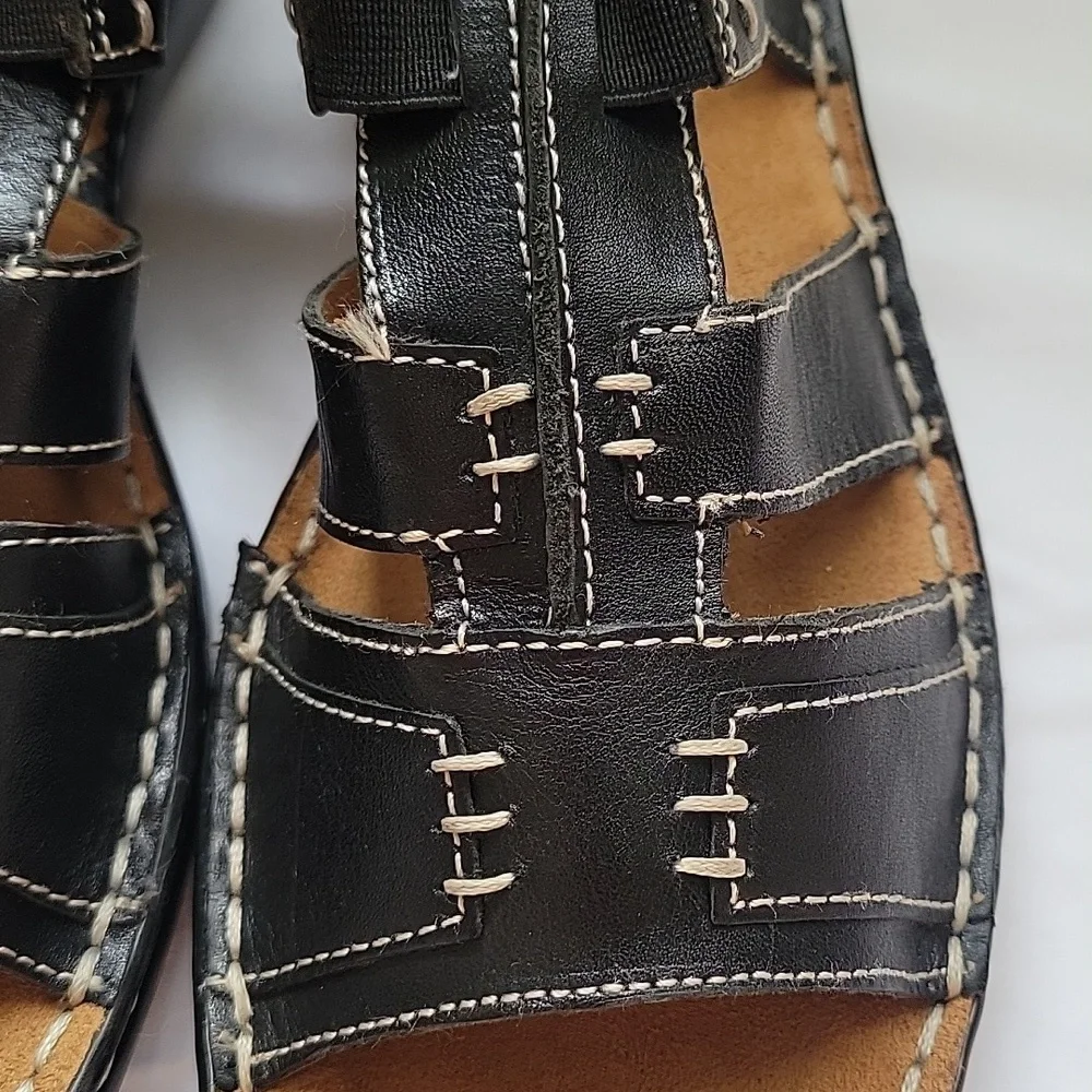 NATURALIZER Natural Soul. Sandal Black Leather. Size 6.5 - Picture 5 of 17